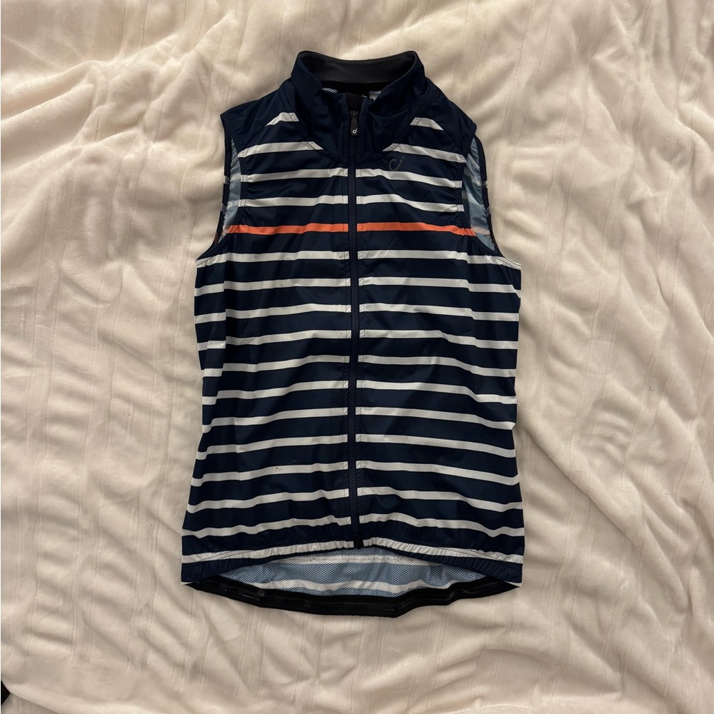 Velocio navy stripes Cycling wind Vest